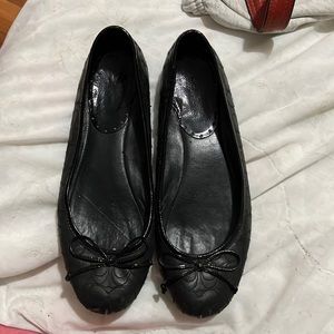 Coach leather ballet flats